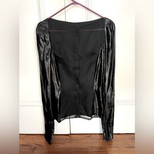Carolina Herrera Black Sheer One of a kind Runway Blouse.